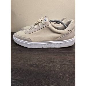 Kizik Vegas Men’s Size 13 Wide Beige Canvas Casual Lace Up Hands Free Sneakers